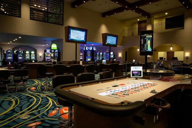 Main games floor at Crocs Casino Resort