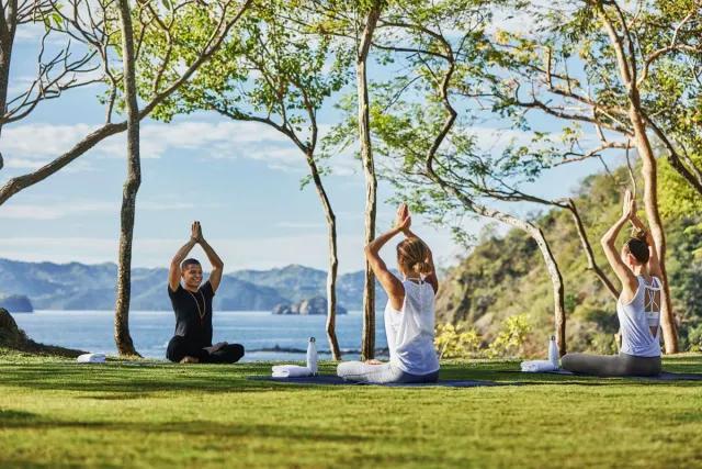 Morning yoga session in Papagayo Peninsula