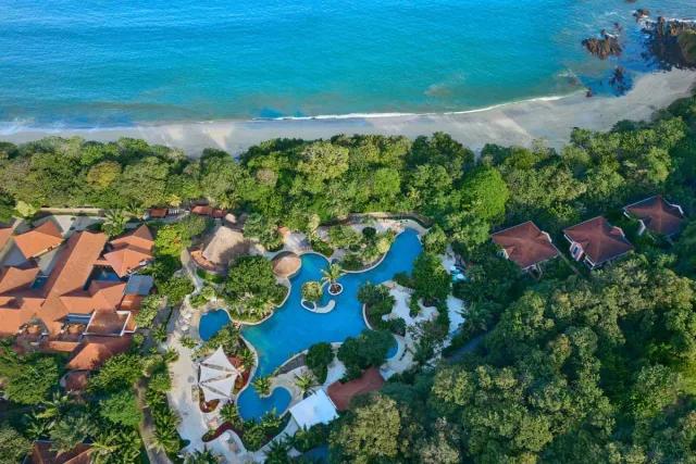 Aerial view of the Westin in Playa Conchal surrounded by trees